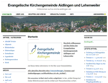 Tablet Screenshot of ev-kirche-aidlingen.de